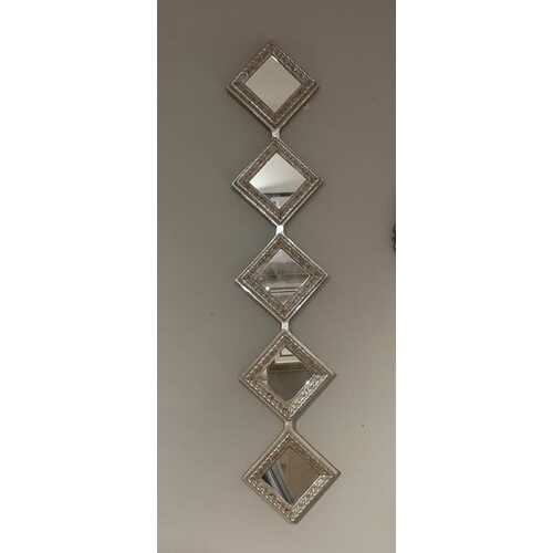 Pcs Zen Baklava Dilimli Gümüş Ayna Dekoratif Duvar Obje