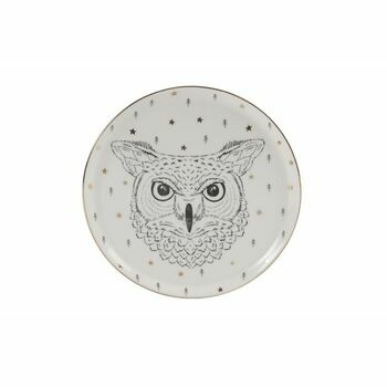 Porland Forest Owl Düz Tabak 20cm ürün yorumları resim