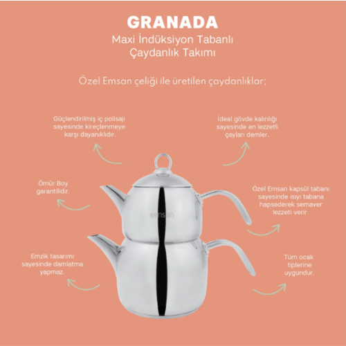 Emsan Granada Maxi Çaydanlık Takımı resim önizleme