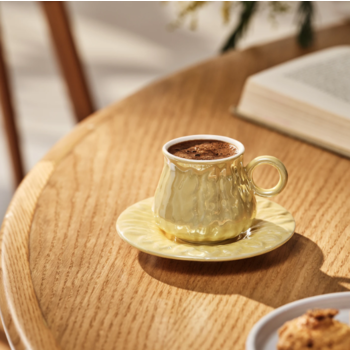Emsan Teşvikiye 6 Kişilik Porselen Kahve Fincan Takımı Sarı ürün yorumları resim