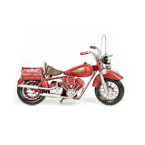 Luckyart Kırmızı Motorsiklet 33x15x23 Cm