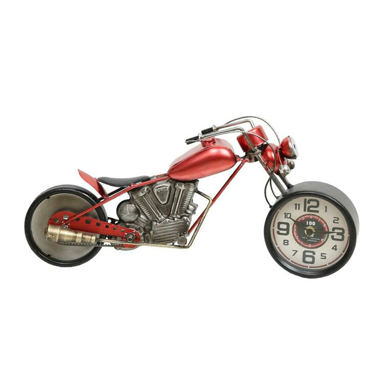 Luckyart Metal Kırmızı Motorsiklet Saat resim detay
