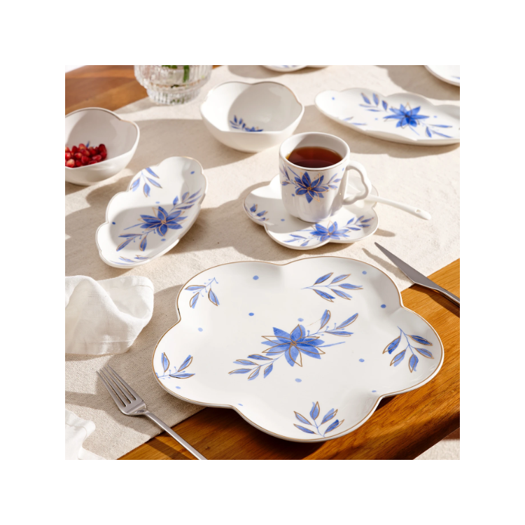 Emsan İntense Blue Porselen 32 Parça 6 Kişilik Kahvaltı/servis Takımı resim detay