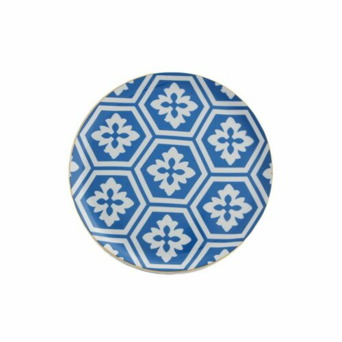 Porland Morocco Desen2 Mavi Düz Tabak 24cm resim önizleme